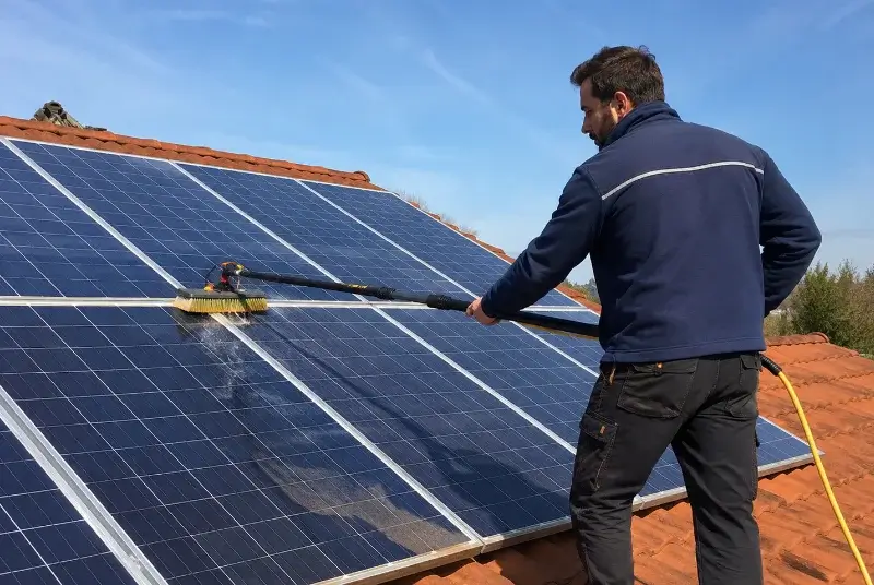 Nettoyage et entretien de panneaux solaires à Miolles